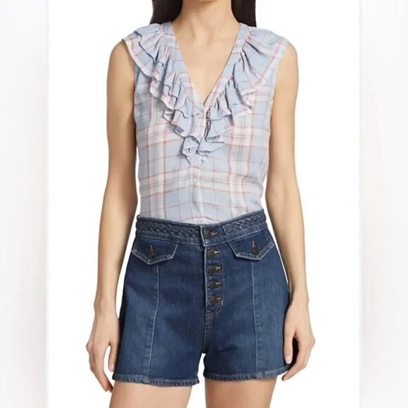 Veronica Beard Leina Shirt in Vapor Multi XS - Picture 15 of 15